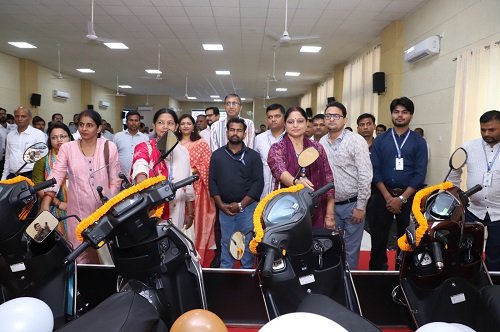 New lease of mobility for differently-abled railway employees; Varanasi Division distributes e-scooters.