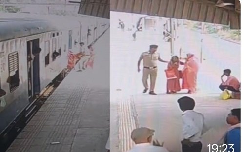 RPF saves woman attempting suicide by jumping in front of a train; also returns passengers' belongings worth lakhs.