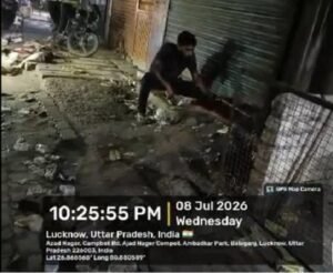 Lucknow: Allegations of liquor being sold from beneath a closed shutter in Thakurganj; viral video raises questions about the Excise Department.