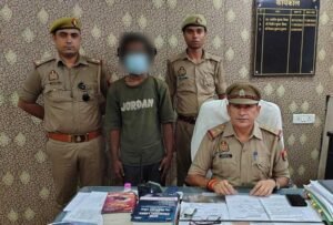 Police solve theft case, accused arrested; seven stolen iron plates recovered.