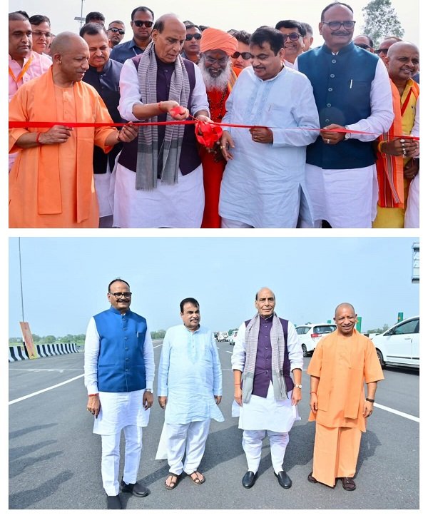 Lucknow-Kanpur Expressway inaugurated; Rajnath Singh announces elevated corridor and metro project.