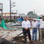 Rail projects gain momentum; Chief Transportation and Planning Manager Ravi Mohan Sharma conducts a site inspection.