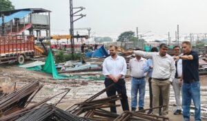Rail projects gain momentum; Chief Transportation and Planning Manager Ravi Mohan Sharma conducts a site inspection.