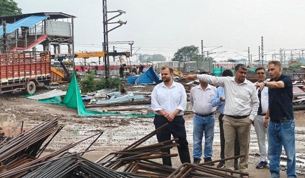 Rail projects gain momentum; Chief Transportation and Planning Manager Ravi Mohan Sharma conducts a site inspection.