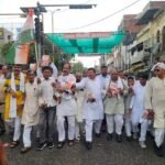 The Congress organized a "Sadbuddhi Yatra" (march to seek wisdom for the authorities) demanding an impartial inquiry into the Shri Ram Temple donation matter.