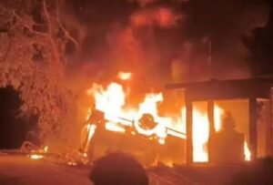 Horrific accident in Azamgarh: Fire breaks out after transformer falls onto tanker; three people burnt to death.