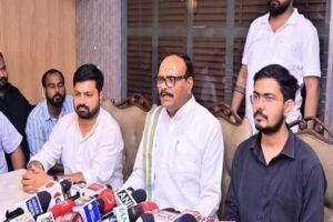 Students protest demanding changes to caste-based reservation; Brajesh Pathak assures them he will convey the matter to the central leadership.