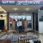 273 liters of liquor seized from an Urban Cruiser with a fake number plate; attempt made to run the vehicle over police personnel; two arrested.