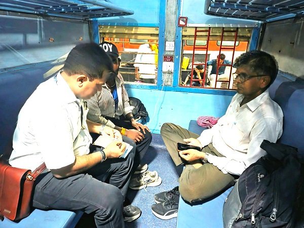 38 ticketless and irregular passengers were caught during an intensive ticket-checking drive, and railway revenue amounting to ₹19,990 was recovered.