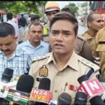 🔥 Massive fire breaks out at the signboard of Lakshmi Sweets House in Ayodhya; incident caused by a short circuit
