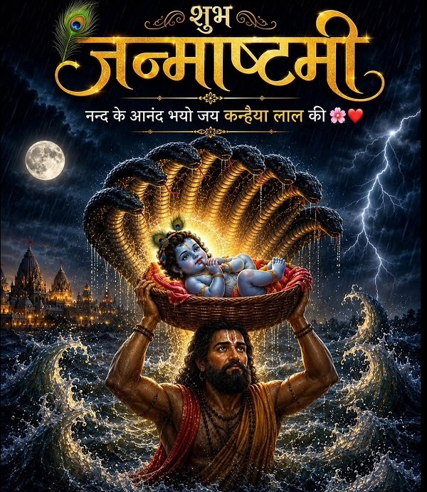 Shri Krishna Janmashtami, the sacred festival celebrating the birth of Lord Shri Krishna, is being observed today, Friday, September 4, 2026, with devotion and enthusiasm.