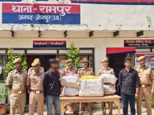 Large consignment of cannabis seized at Bhadohi-Jaunpur border; two arrested with 1.20 quintals of the contraband