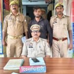 Cunning thief who fled after stealing tires from five trucks nabbed by Chakiya police near the canal.