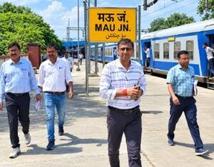 DRM Ashish Jain conducts surprise inspection and reviews Amrit Bharat Station Scheme works; emphasizes safety and staff amenities