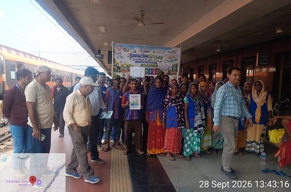 Message of cleanliness resonates at Varanasi Junction; passengers sensitized to the adverse effects of single-use plastic.