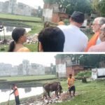 Minister-in-charge takes a strict view of negligence in sanitation services; orders deduction of two days' salary of an employee.