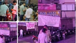 Has the Navratri crowd become a source of profit? Extortion through alleged illegal parking near Hotel Pradeep and Maharaja Fast Food—under whose patronage is this scheme operating?