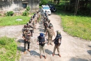 Police conduct intensive combing operation in Naugarh forests; interact with villagers and provide information on preventing cyber fraud