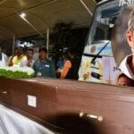 Nana Patekar's last rites were performed with full state honors in a field in Donje village.