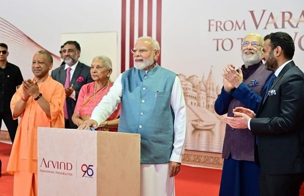 Prime Minister Narendra Modi inaugurated Arvind Limited’s garment manufacturing unit in Varanasi.