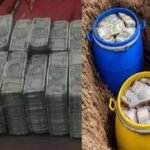 A treasure trove of currency notes discovered underground in Prayagraj; the recovery of crores of rupees hidden in drums has caused a stir in the area.