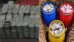 A treasure trove of currency notes discovered underground in Prayagraj; the recovery of crores of rupees hidden in drums has caused a stir in the area.