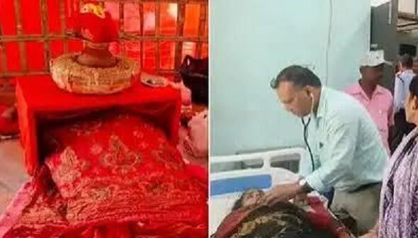 In Supaul, a woman performed worship during the nine days of Navaratri by keeping a *kalash* (ritual pot) on her chest; she passed away following the ritual.