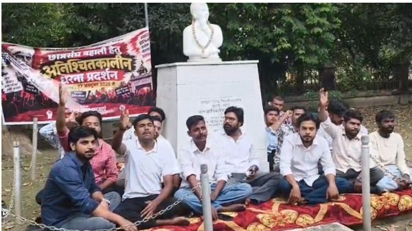 Gen Z students at BHU launch a protest demanding the restoration of the student union; an indefinite sit-in begins; agitators remain firm on their three demands.