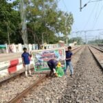 Passengers sensitized through cleanliness rally and street play; garbage cleared from trackside